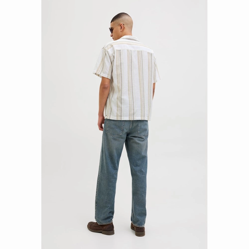 Jack & Jones Premium revere collar linen shirt Men's Sports Casual Shoes