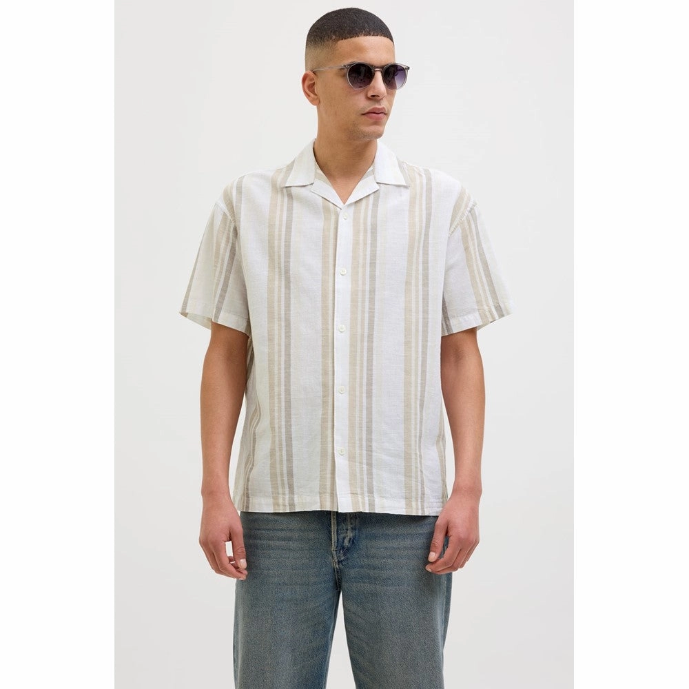 Jack & Jones Premium revere collar linen shirt Basketball Shoes, Running Shoes