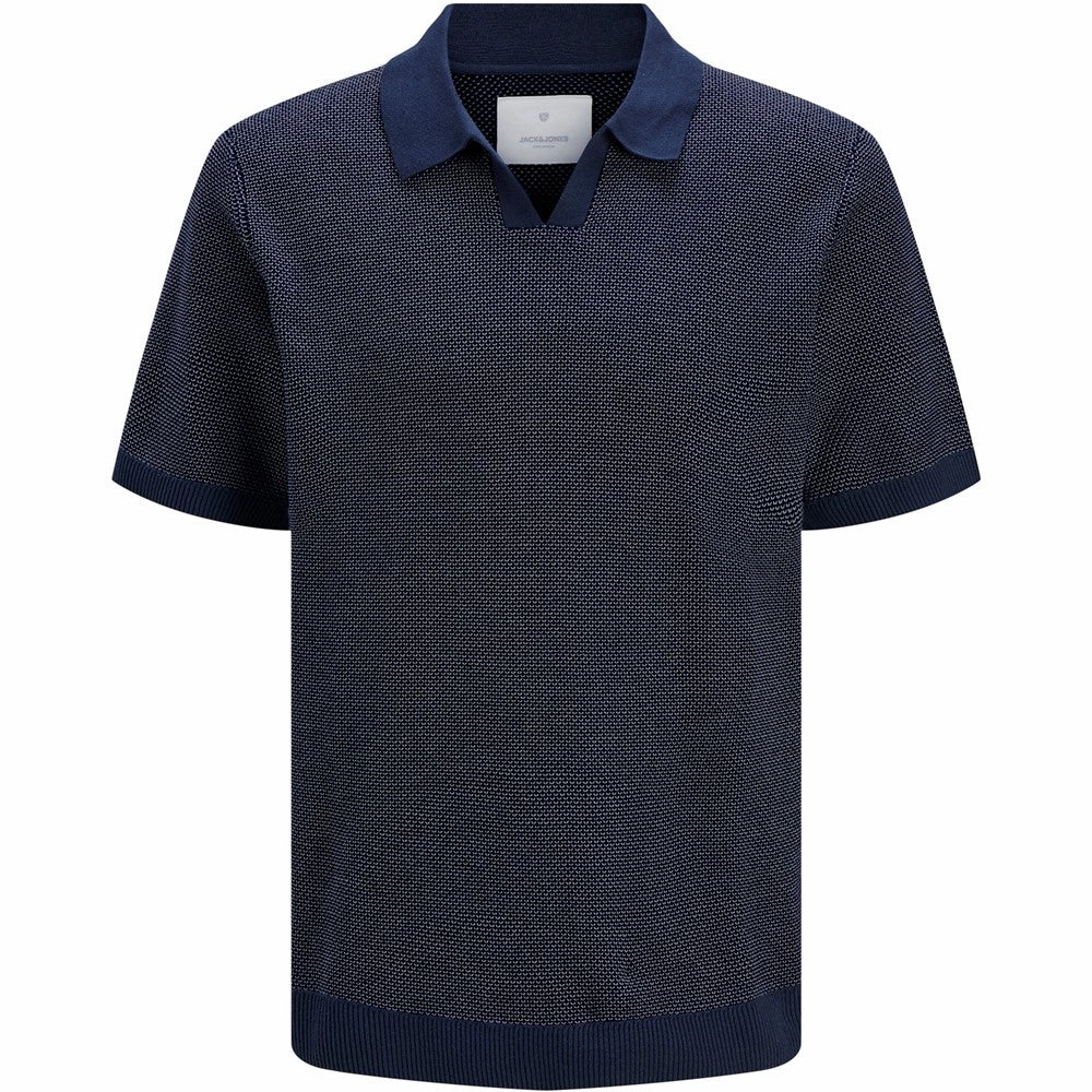 Jack & Jones Premium split neck knitted polo Men's Sports Casual Shoes