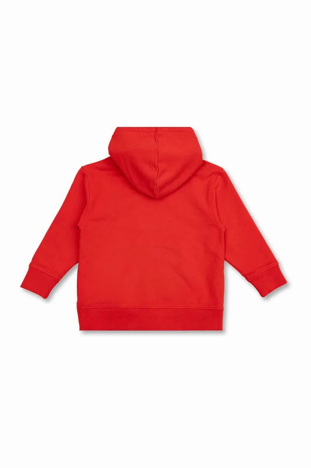 Jacquemus Kids Logo Embroidered Cotton Hoodie Boys Half Zip Pullover