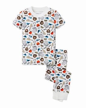 Janie and Jack Baseball Pajamas graphic tees for boys, polo shirts boys