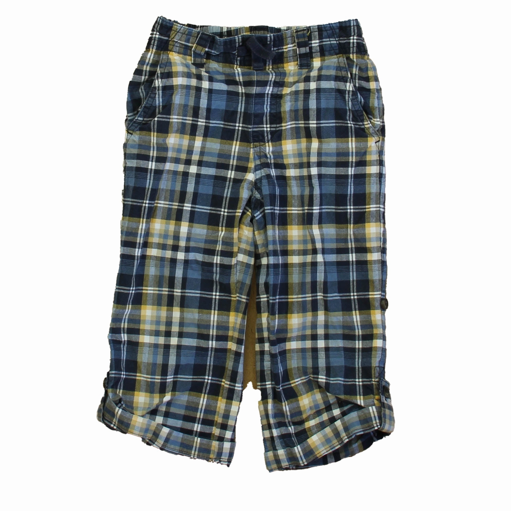 Janie and Jack Boys Blue Plaid Pants Boys Elastic Waist Trousers