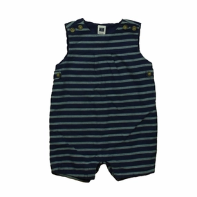 Janie and Jack Boys Blue Stripe Romper 2-piece outfit boys, toddler matching sets