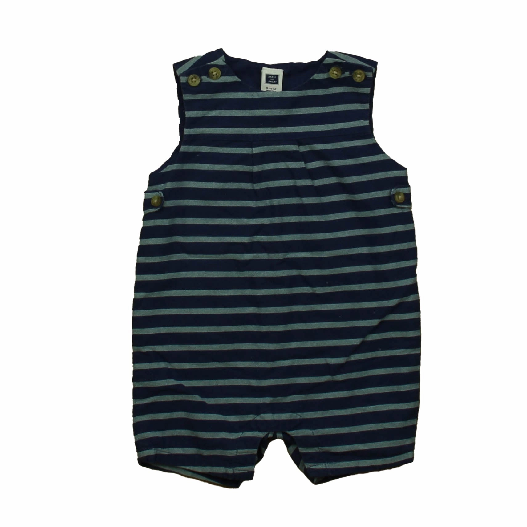 Janie and Jack Boys Blue Stripe Romper 2-piece outfit boys, toddler matching sets