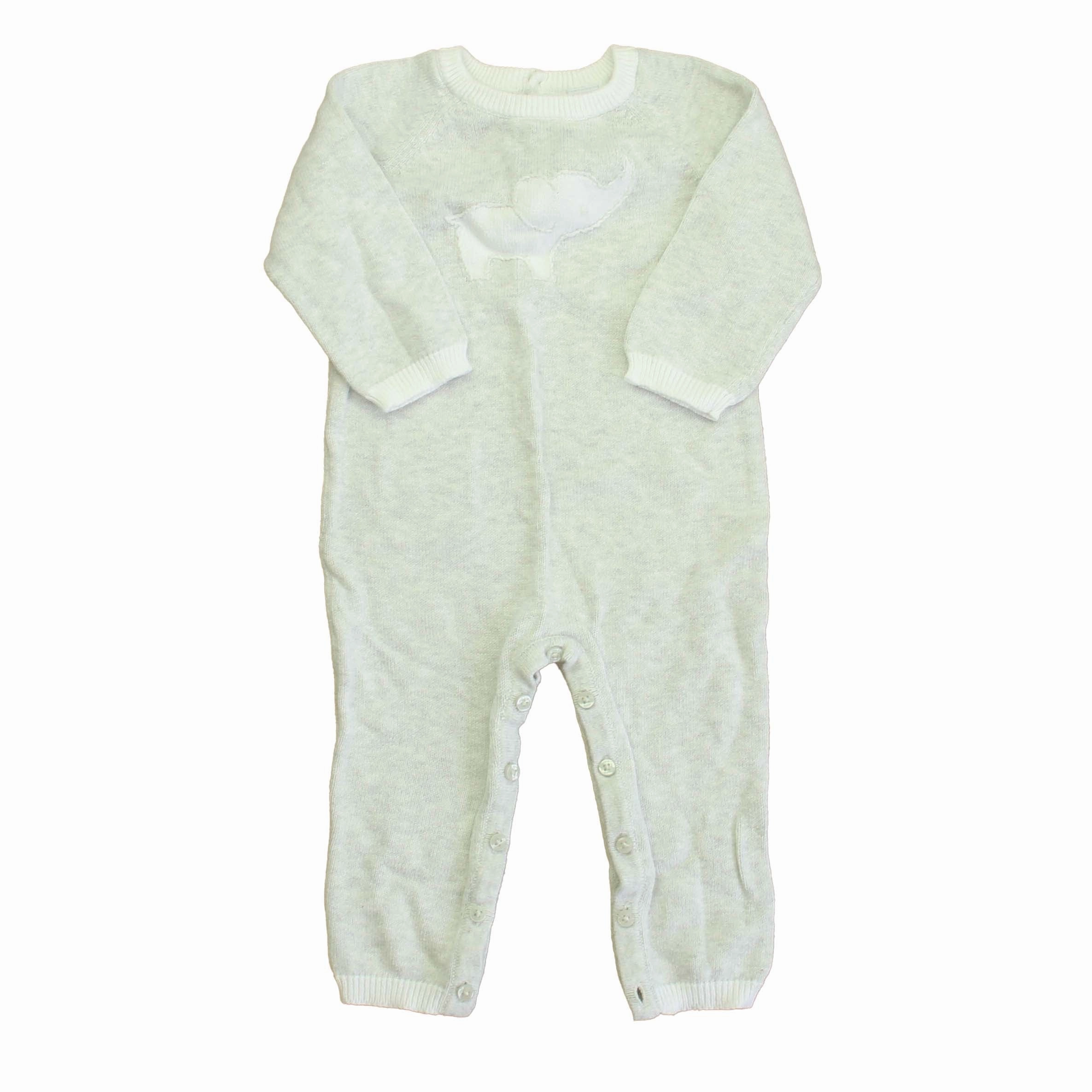 Janie and Jack Boys Gray | White Elephant Long Sleeve Outfit 2-piece outfit boys, toddler matching sets