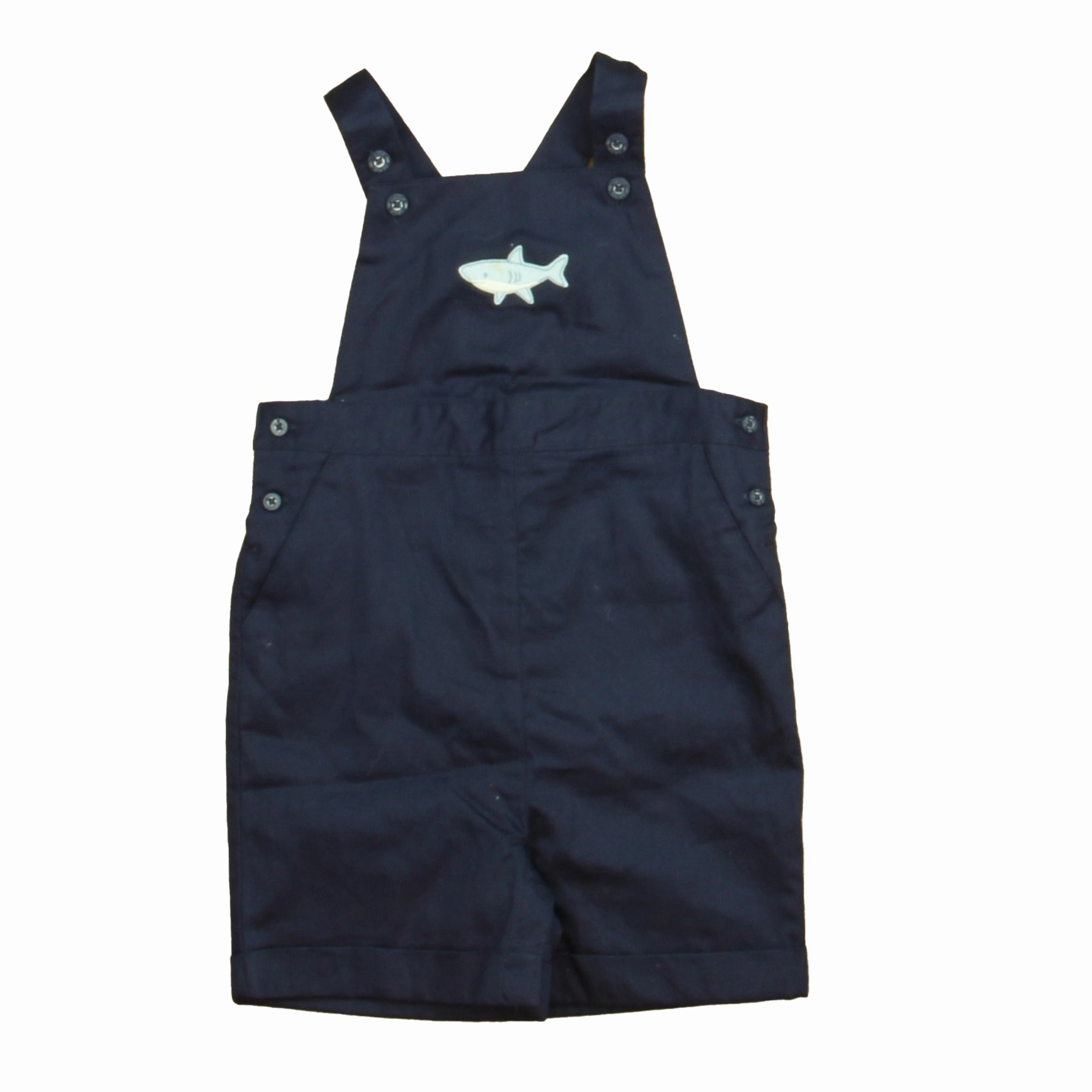 Janie and Jack Boys Navy Shark Romper 2-piece outfit boys, toddler matching sets