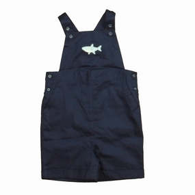 Janie and Jack Boys Navy Shark Romper 2-piece outfit boys, toddler matching sets