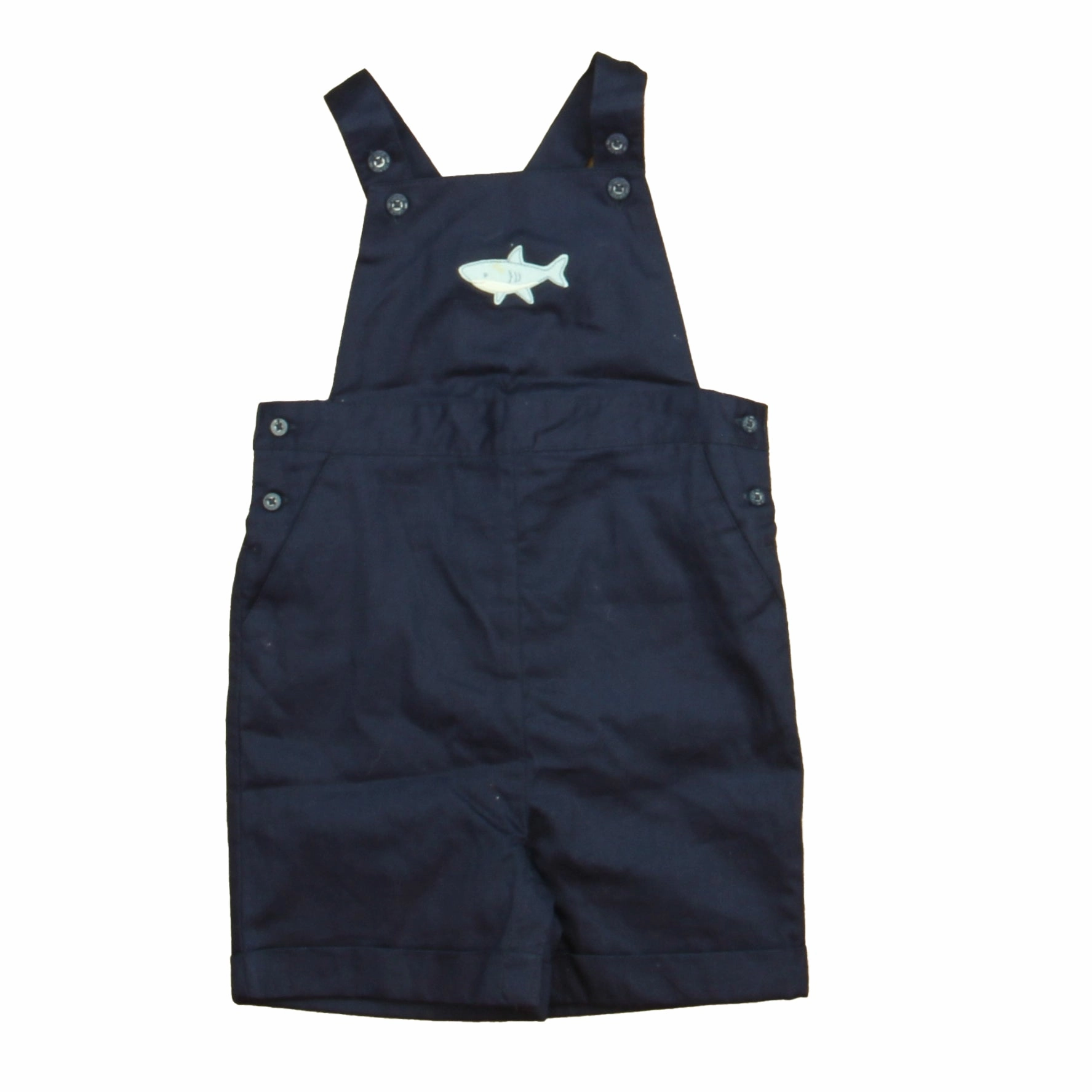 Janie and Jack Boys Navy Shark Romper Boys Summer Matching Set