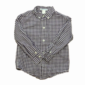 Janie and Jack Boys Purple | White Button Down Long Sleeve graphic tees for boys, polo shirts boys