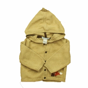 Janie and Jack Boys Tan Cardigan boys cable knit, zip up knitwear boys