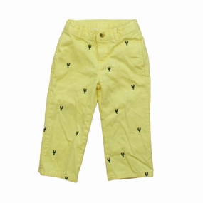 Janie and Jack Boys Yellow | Navy Lobster Pants boys jogger pants, school uniform pants boys