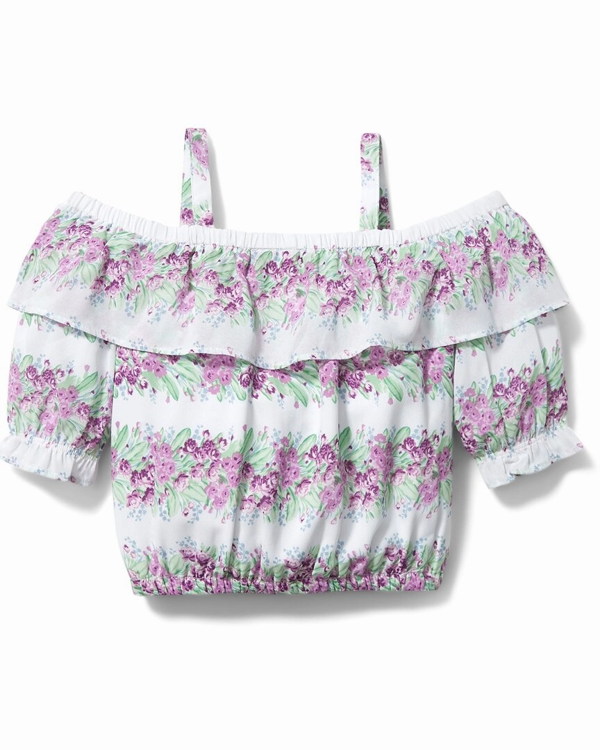 Janie and Jack Cold-Shoulder Chiffon Top Girls Tunic Top