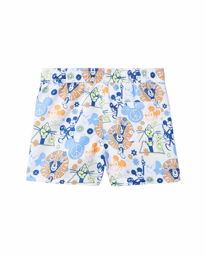 Janie and Jack Disney Mickey Mouse Recycled Peace Swim Trunk Boys Drawstring Athletic Shorts