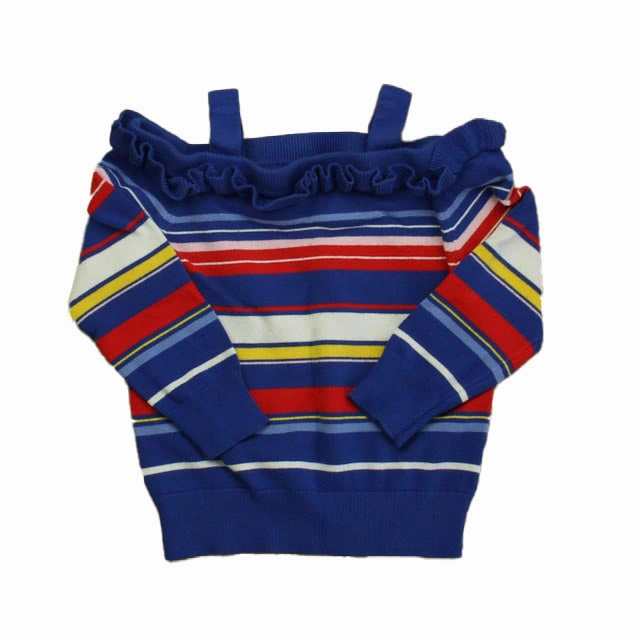 Janie and Jack Girls Blue Stripe Sweater Girls Chunky Knit Sweater