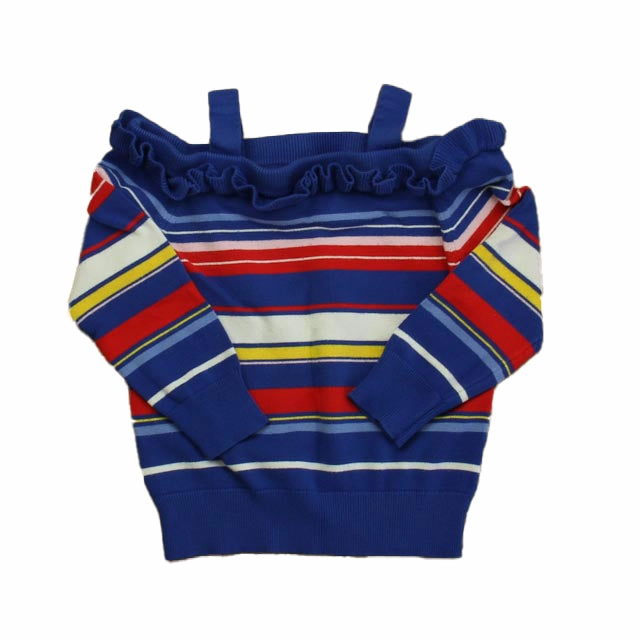 Janie and Jack Girls Blue Stripe Sweater girls knit pullovers, cardigan sweaters girls