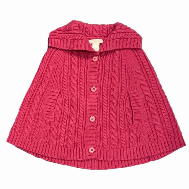 Janie and Jack Girls Magenta Poncho girls trench coats, waterproof jackets girls