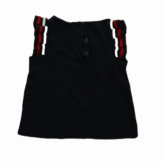 Janie and Jack Girls Navy | White Short Sleeve Shirt Girls Tunic Top