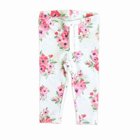 Janie and Jack Girls Pink Floral Leggings boys jogger pants, school uniform pants boys