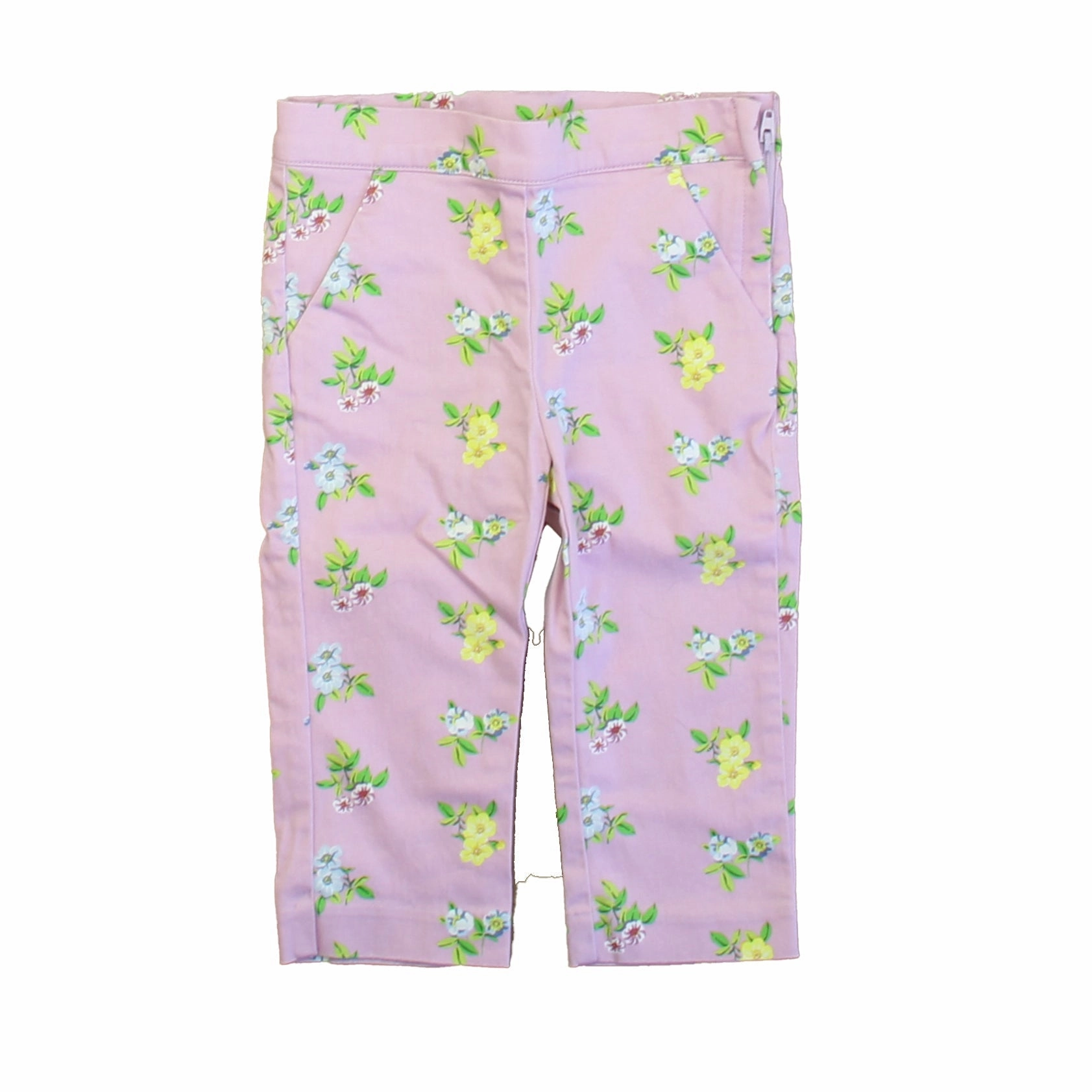 Janie and Jack Girls Pink Floral Pants Boys Elastic Waist Trousers