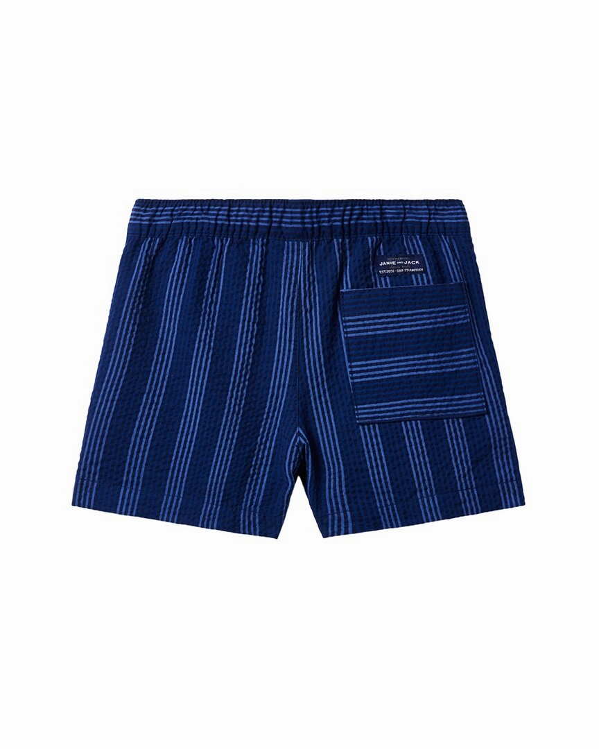 Janie and Jack Pull-On Seersucker Short Boys Drawstring Athletic Shorts