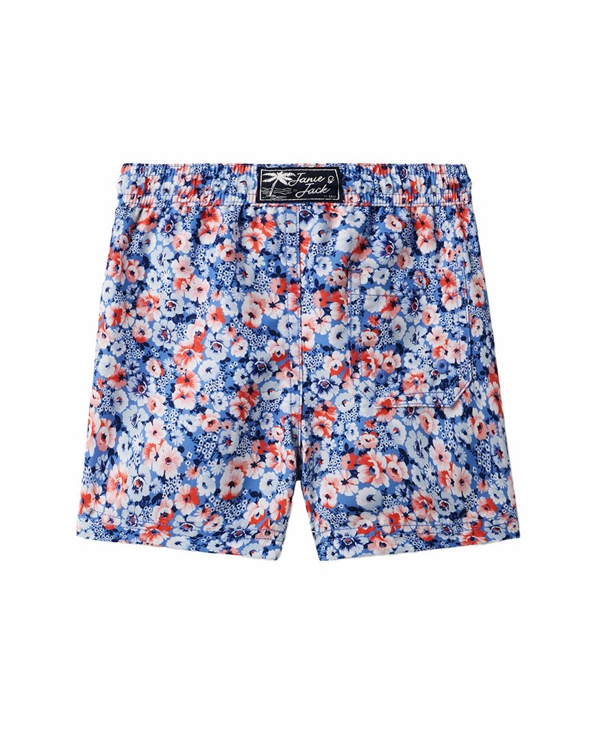 Janie and Jack Recycled Floral Swim Trunk Boys Drawstring Athletic Shorts