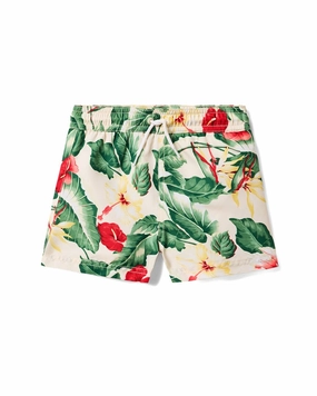 Janie and Jack Recycled Tropical Floral Swim Trunk boys athletic shorts, cargo shorts boys