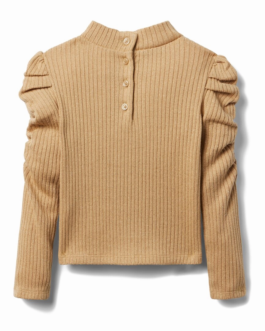 Janie and Jack Ribbed Puff Sleeve Top Girls Tunic Top