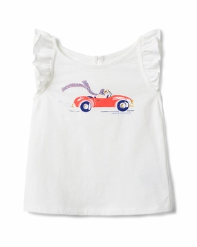Janie and Jack Road Trip Ruffle Sleeve T-Shirt ruffle tops girls, long sleeve tees girls