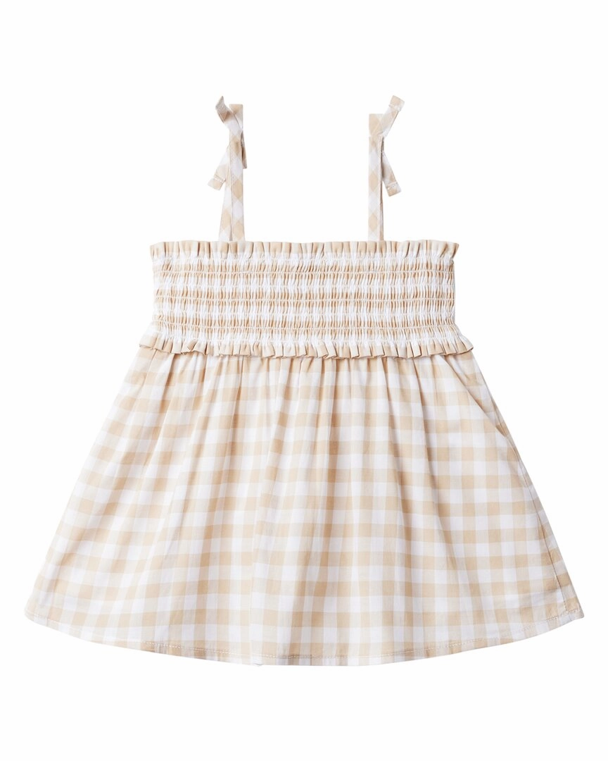 Janie and Jack The Leilani Gingham Smocked Top Girls Tunic Top