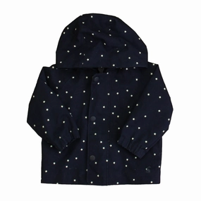 Joules Girls Navy | White Stars Jacket girls trench coats, waterproof jackets girls