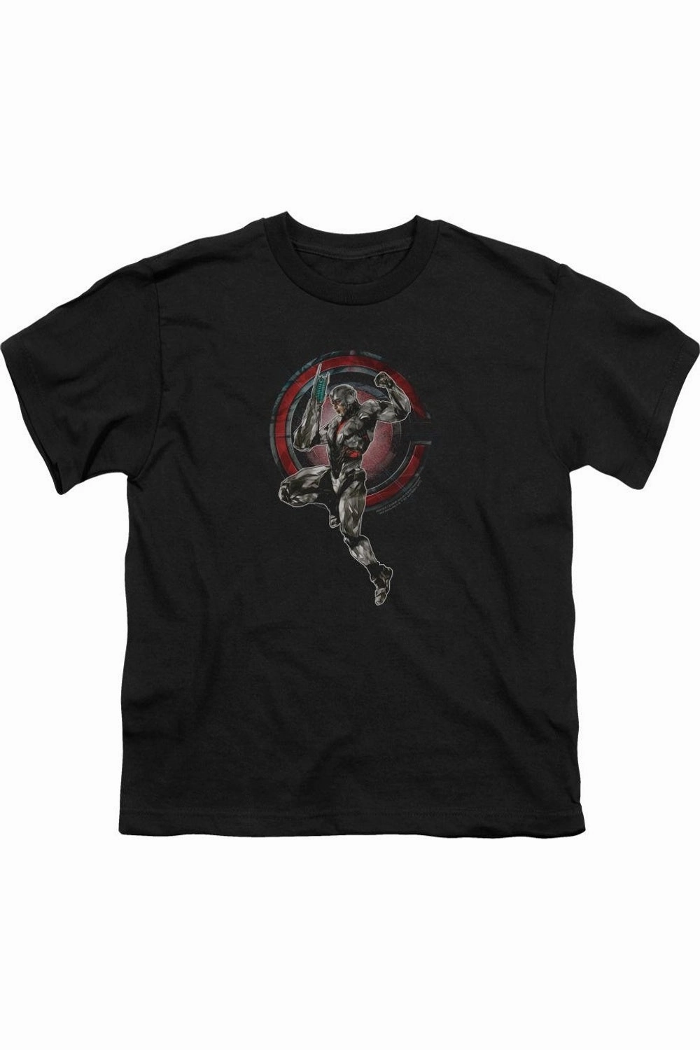 Justice League Movie Cyborg Short Sleeve Youth Tee / T-Shirt graphic tees for boys, polo shirts boys
