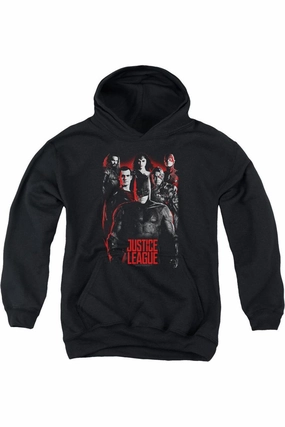 Justice League Movie The League Youth Pull Over Hoodie / Hooded Sweatshirt graphic tees for boys, polo shirts boys