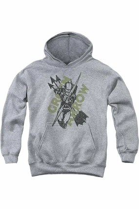Justice League of America Archers Arrows Youth Pull Over Hoodie / Hooded Sweatshirt graphic tees for boys, polo shirts boys