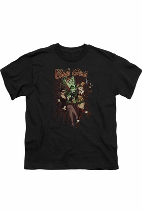 Justice League of America Bad Girls Short Sleeve Juvenile Tee / T-Shirt graphic tees for boys, polo shirts boys