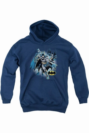 Justice League of America Batman Collage Youth Pull Over Hoodie / Hooded Sweatshirt graphic tees for boys, polo shirts boys