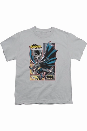 Justice League of America Batman Panels Short Sleeve Youth Tee / T-Shirt graphic tees for boys, polo shirts boys