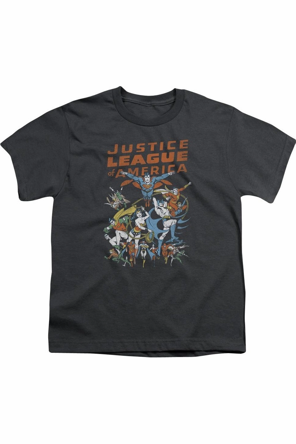 Justice League of America Big Group Short Sleeve Youth Tee / T-Shirt graphic tees for boys, polo shirts boys