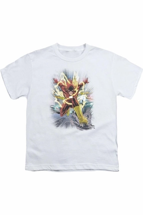 Justice League of America Brightest Day Flash Short Sleeve Youth Tee / T-Shirt graphic tees for boys, polo shirts boys