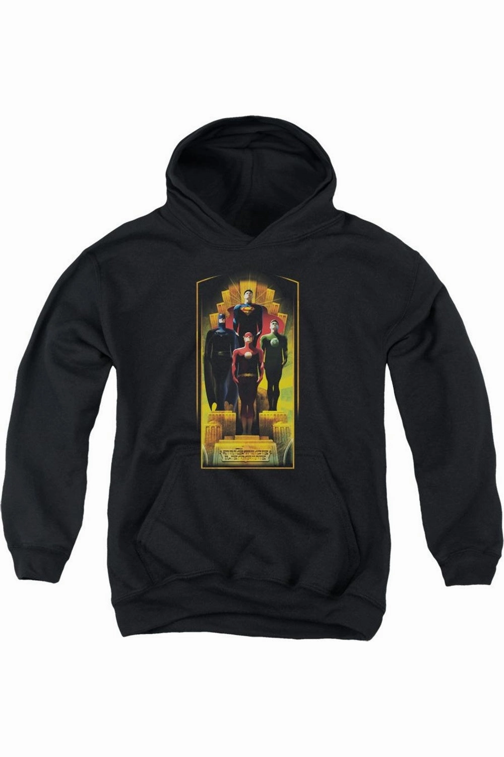 Justice League of America Deco Youth Pull Over Hoodie / Hooded Sweatshirt graphic tees for boys, polo shirts boys