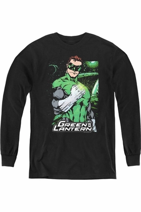 Justice League of America Fist Flare Youth Long Sleeve Tee / T-Shirt graphic tees for boys, polo shirts boys