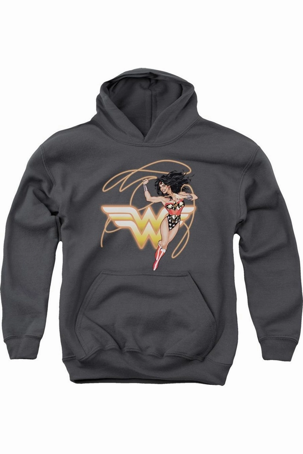 Justice League of America Glowing Lasso Youth Pull Over Hoodie / Hooded Sweatshirt graphic tees for boys, polo shirts boys