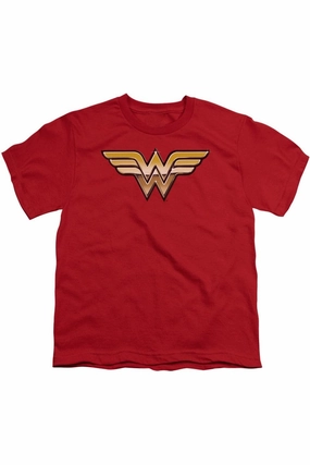 Justice League of America Golden Short Sleeve Youth Tee / T-Shirt graphic tees for boys, polo shirts boys