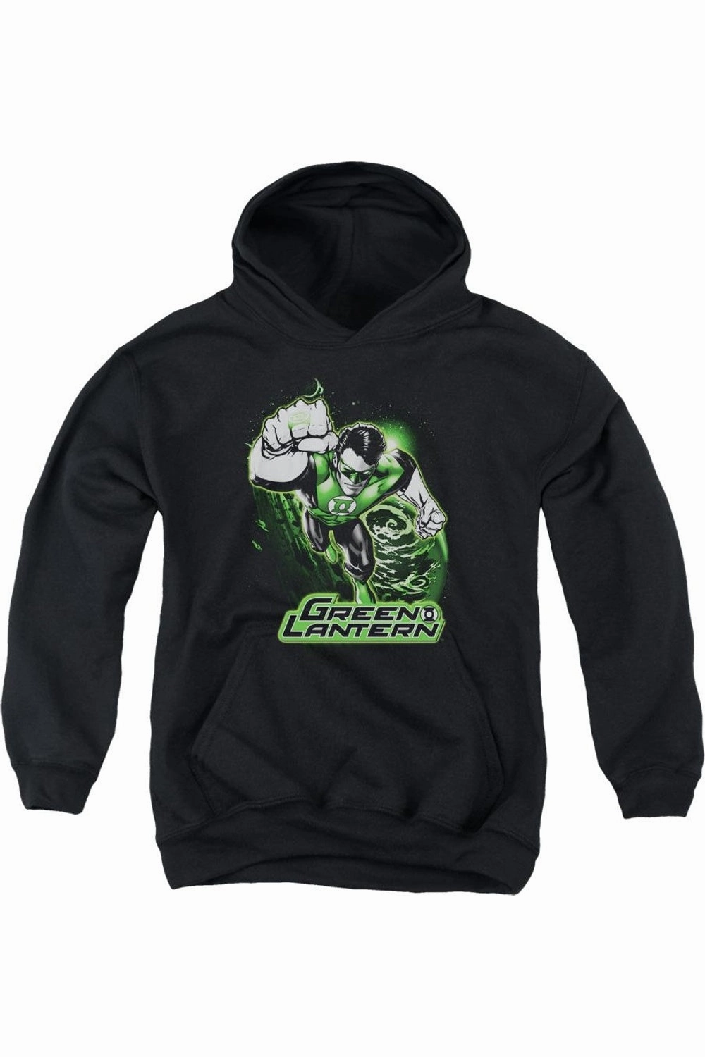 Justice League of America Green Lantern Green & Gray Youth Pull Over Hoodie / Hooded Sweatshirt graphic tees for boys, polo shirts boys