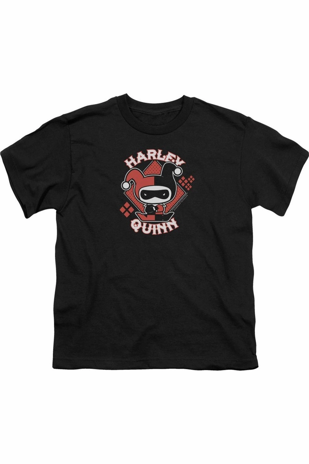 Justice League of America Harley Chibi Short Sleeve Juvenile Tee / T-Shirt graphic tees for boys, polo shirts boys