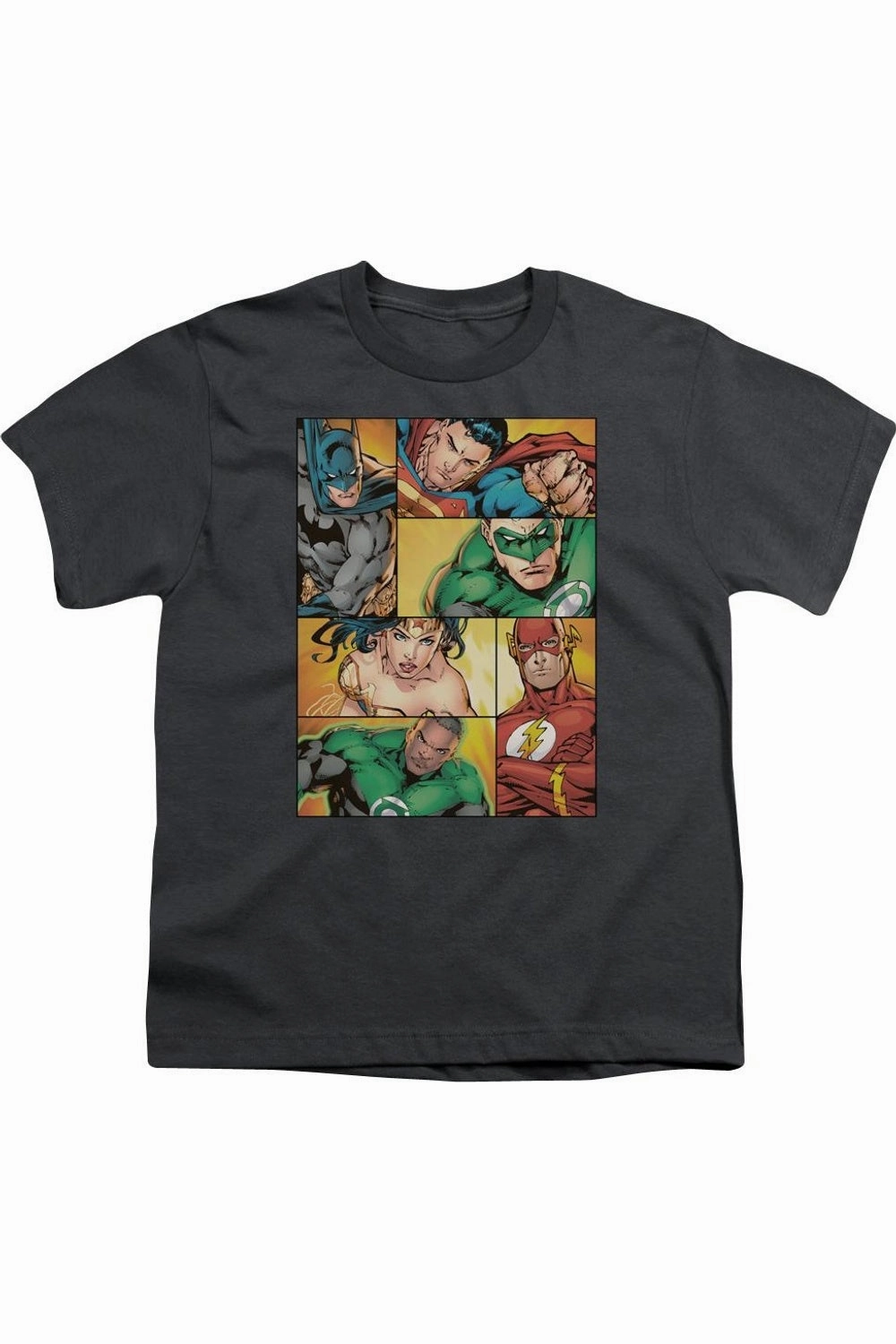 Justice League of America Hero Boxes Short Sleeve Youth Tee / T-Shirt graphic tees for boys, polo shirts boys