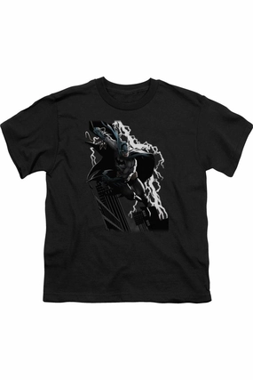 Justice League of America Lighting Crashes Short Sleeve Youth Tee / T-Shirt graphic tees for boys, polo shirts boys
