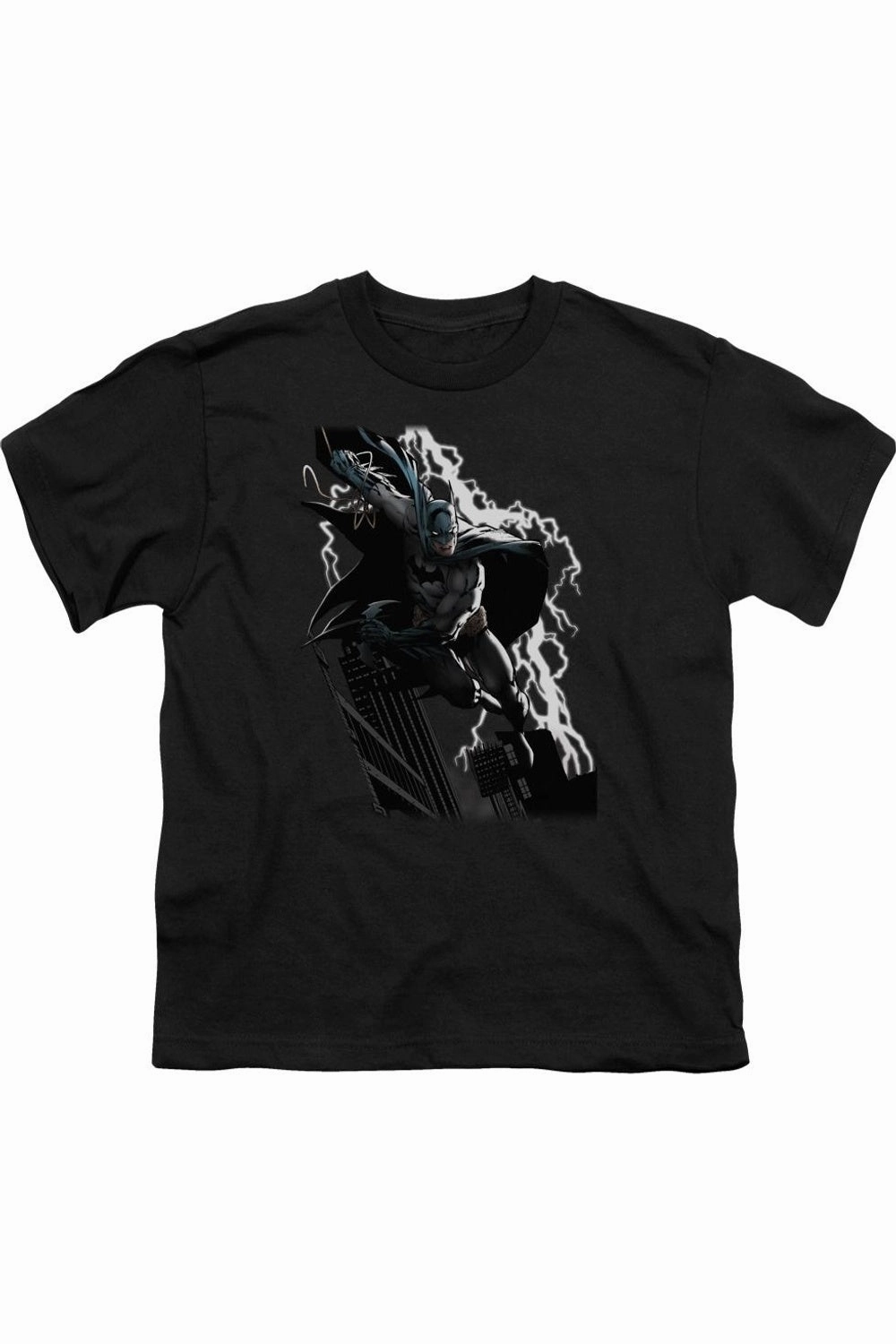 Justice League of America Lighting Crashes Short Sleeve Youth Tee / T-Shirt graphic tees for boys, polo shirts boys