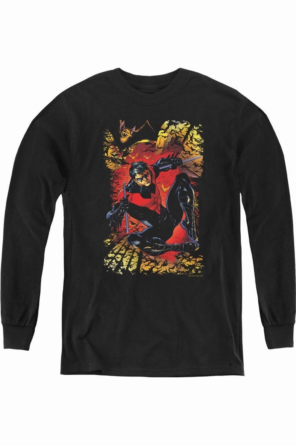 Justice League of America Nightwing #1 Youth Long Sleeve Tee / T-Shirt graphic tees for boys, polo shirts boys