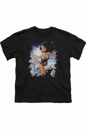 Justice League of America Of Themyscira Short Sleeve Youth Tee / T-Shirt graphic tees for boys, polo shirts boys