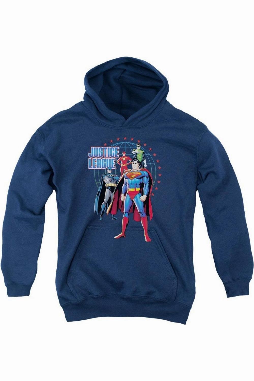 Justice League of America Protectors Youth Pull Over Hoodie / Hooded Sweatshirt graphic tees for boys, polo shirts boys